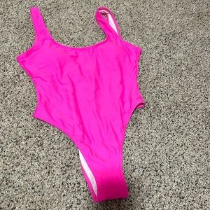 Hot pink swimsuit
